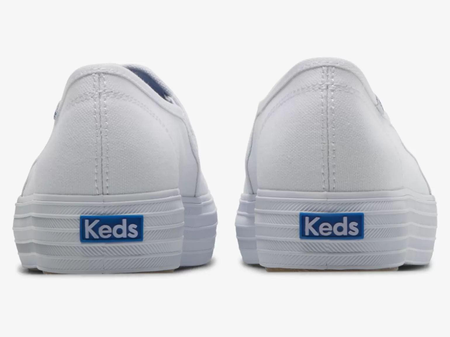 Keds Platforms>Women's Triple Decker Canvas Slip On Sneaker White