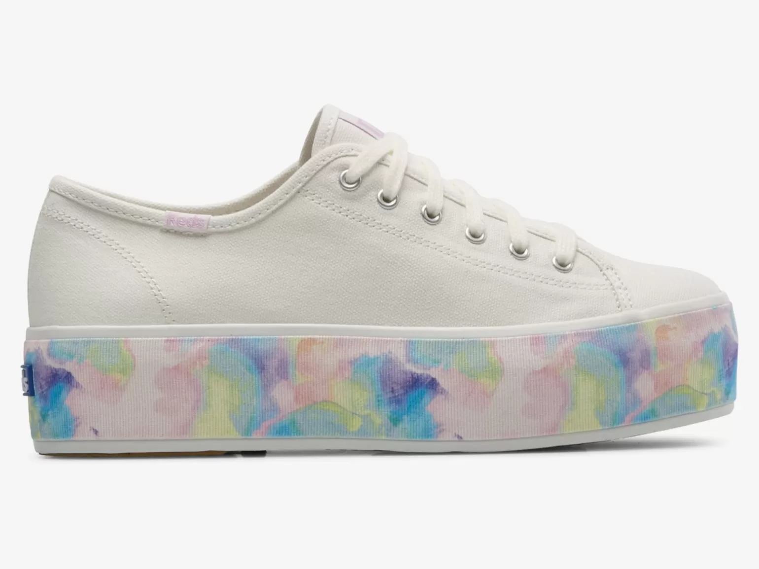 Keds Platforms>Women's Triple Up Abstract Floral Foxing Sneaker White Multi