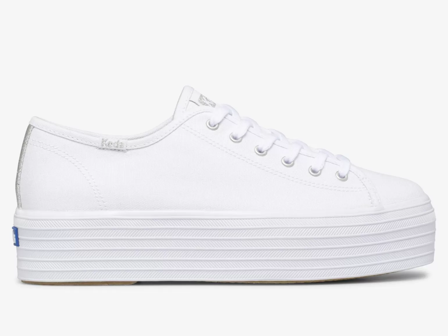 Keds Platforms>Women's Triple Up Canvas Sneaker White