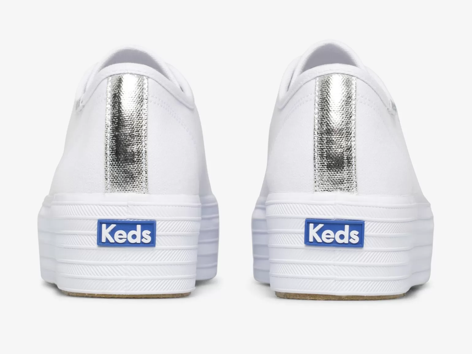 Keds Platforms>Women's Triple Up Canvas Sneaker White