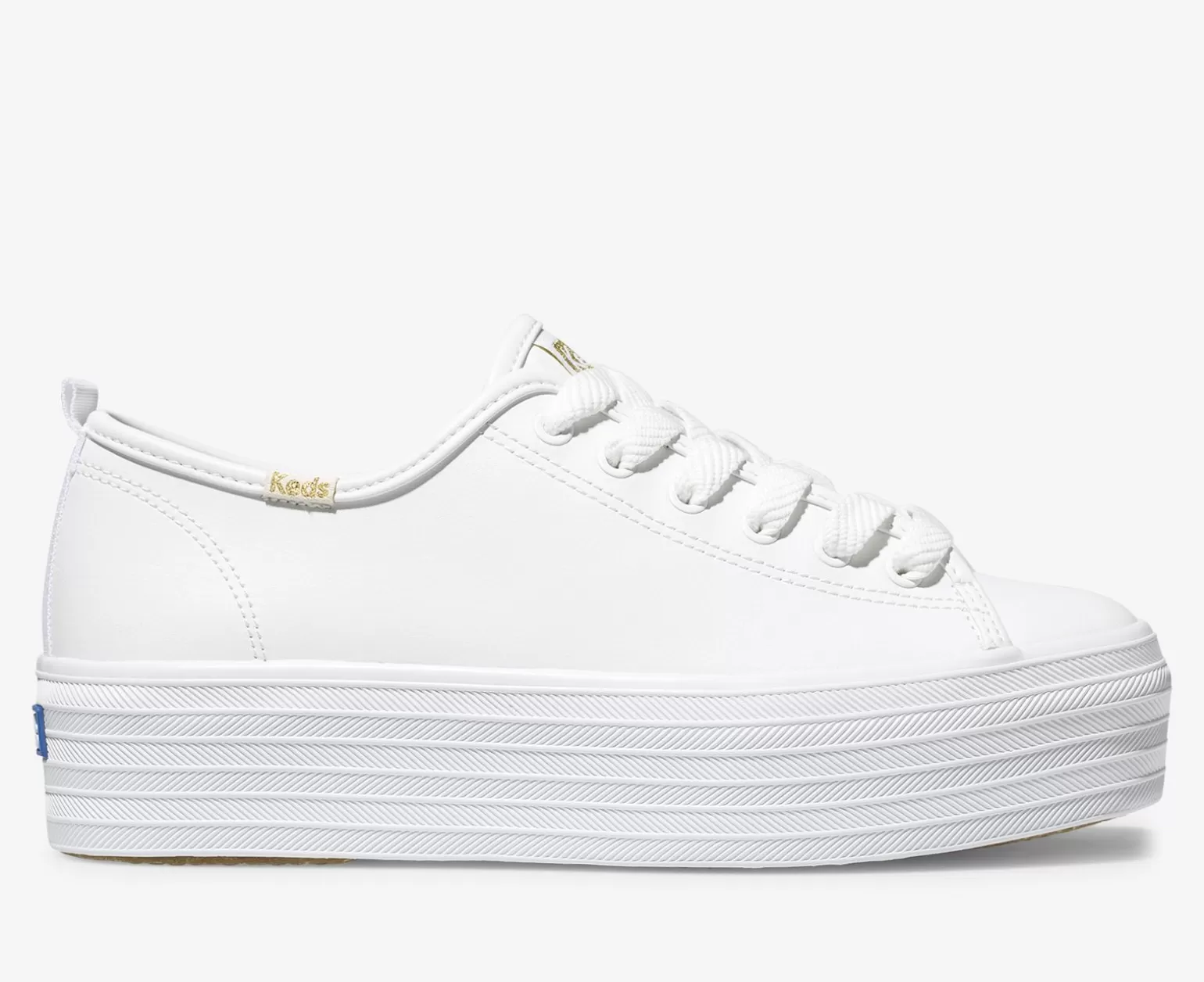 Keds Platforms>Women's Triple Up Leather Sneaker White