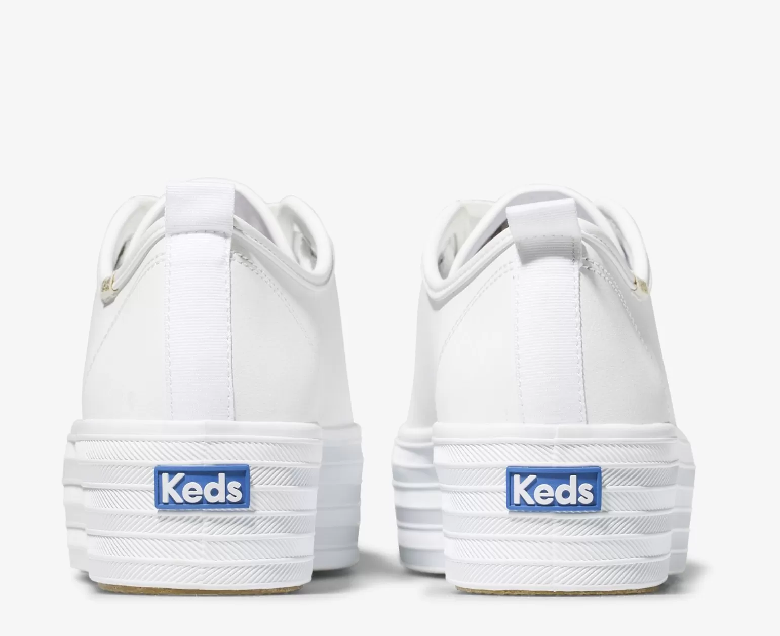 Keds Platforms>Women's Triple Up Leather Sneaker White