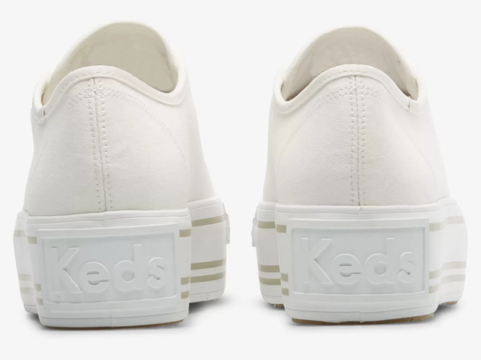 Keds Platforms>Women's Triple Up Patchwork Foxing Sneaker White